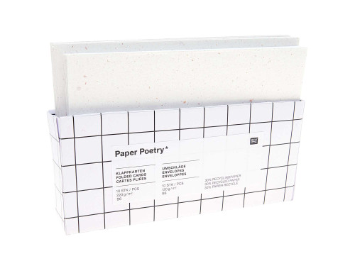 Zestaw kopert i kart - Paper Poetry - White, B6, 10 szt.