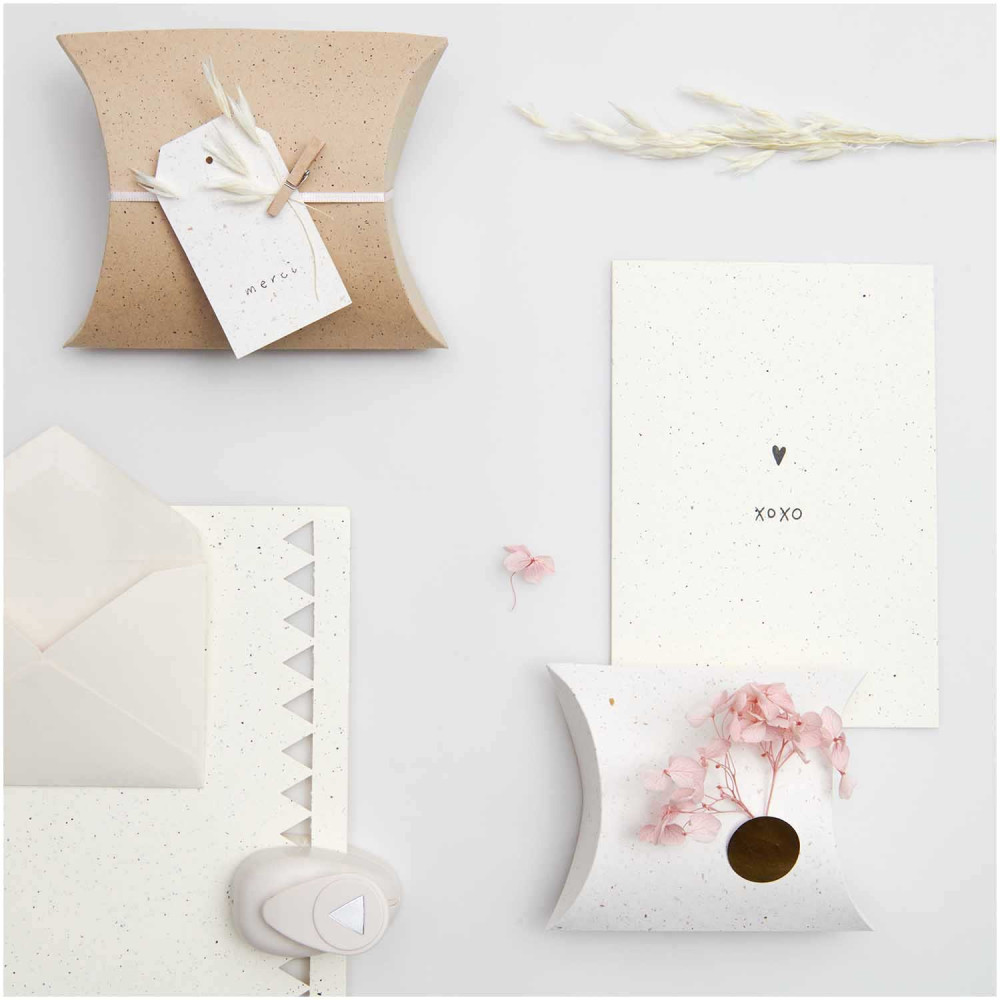 Set of folded cards and envelopes - Paper Poetry - White, B6, 10 pcs.