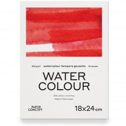 Watercolour paper pad - PaperConcept - cold press, 18 x 24 cm, 300 g, 10 sheets