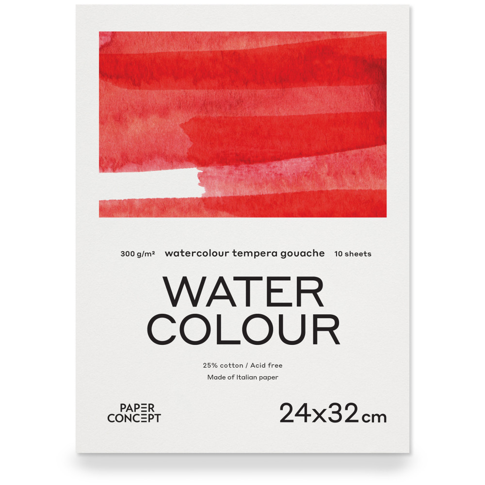 Blok do akwareli Watercolour - PaperConcept - cold press, 24 x 32 cm, 300 g, 10 ark.