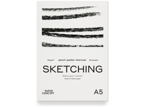 Blok szkicowy Sketching - PaperConcept - medium grain A5 90 g 50 ark.