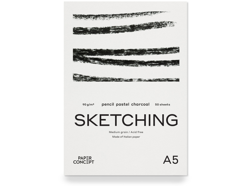 Blok szkicowy Sketching - PaperConcept - medium grain A5 90 g 50 ark.