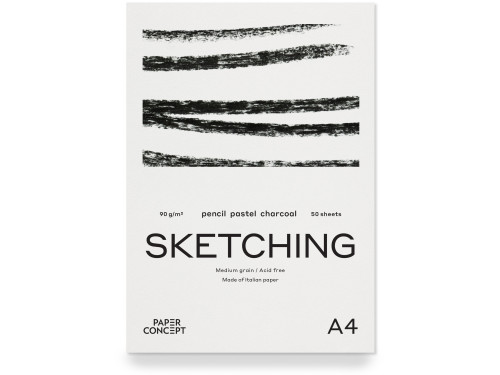Sketching paper pad - PaperConcept - medium grain A4 90 g 50 sheets