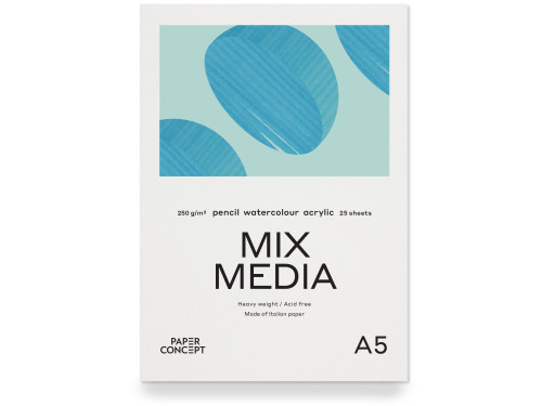 Mix Media paper pad - PaperConcept - medium grain A5 250 g 25 sheets