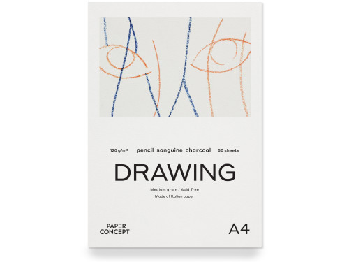 Drawing paper pad - PaperConcept - medium grain A4 120 g 50 sheets