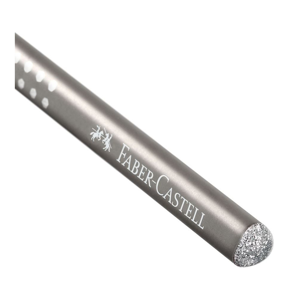 Ołówek trójkątny Sparkle - Faber-Castell - srebrny