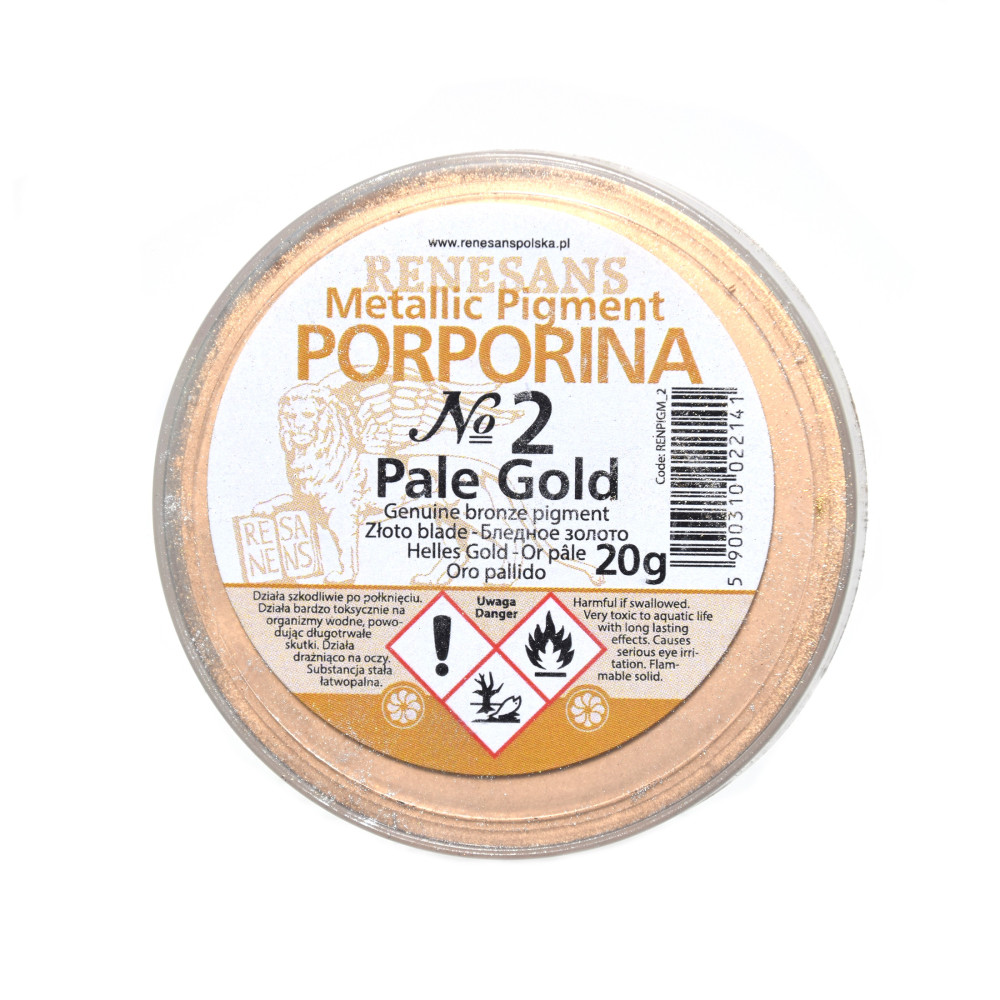 Metallic Purpurin, pigment powder - Renesans - pale gold, 20 g