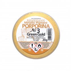 Metallic Purpurin, pigment powder - Renesans - green gold, 20 g