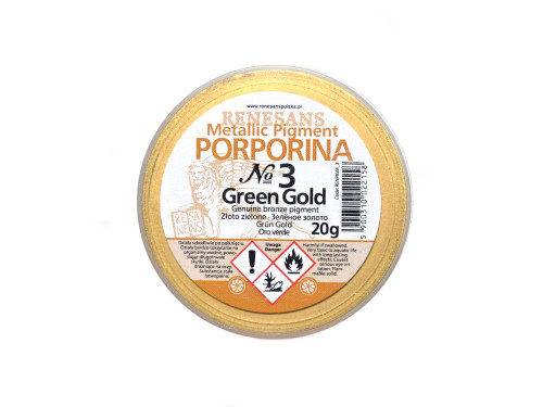 Metallic Purpurin, pigment powder - Renesans - green gold, 20 g