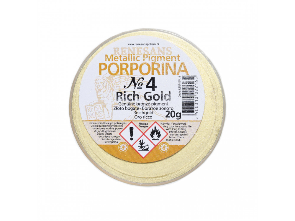 Metallic Purpurin, pigment powder - Renesans - rich gold, 20 g