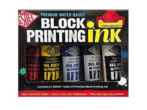 Set of block printing inks - Essdee - 5 colors x 100 ml