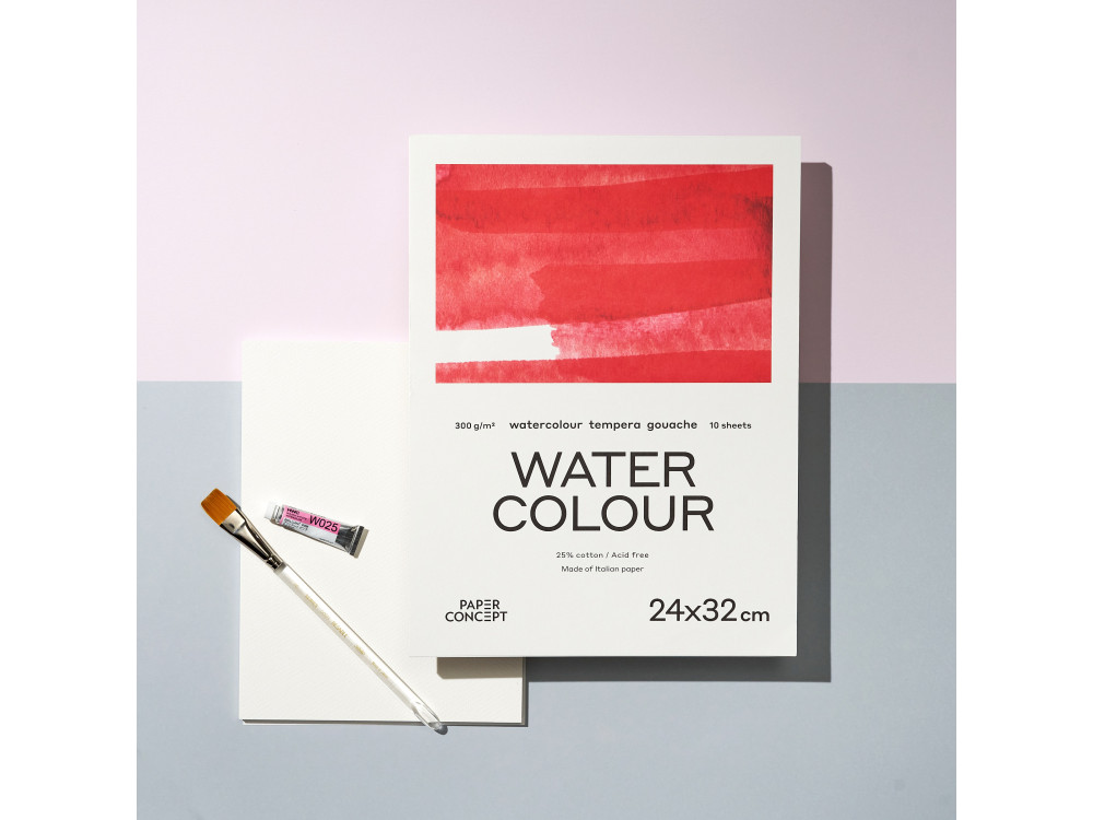 Blok do akwareli Watercolour - PaperConcept - cold press, 24 x 32 cm, 300 g, 10 ark.
