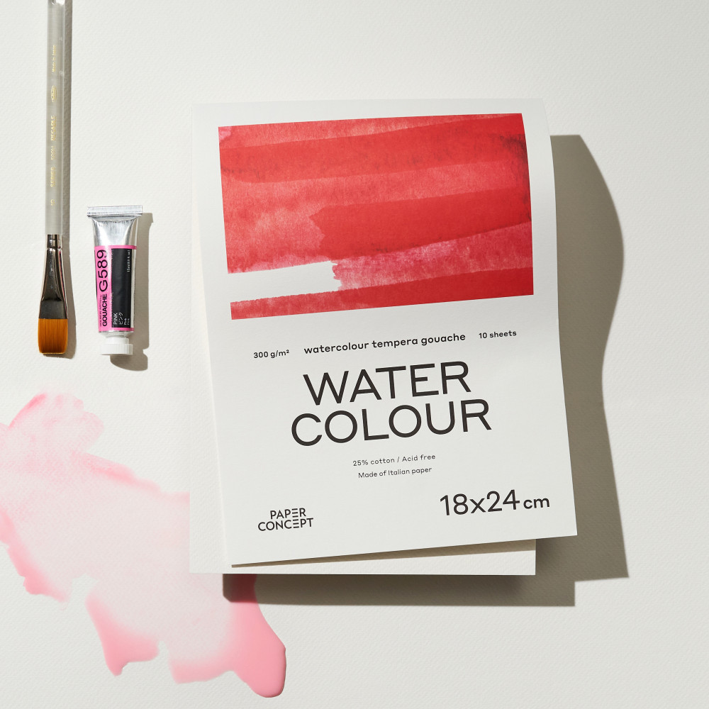 Watercolour paper pad - PaperConcept - cold press, 30 x 40 cm, 300 g, 10 sheets