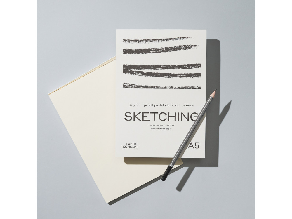 Blok szkicowy Sketching - PaperConcept - medium grain, A4, 90 g, 50 ark.
