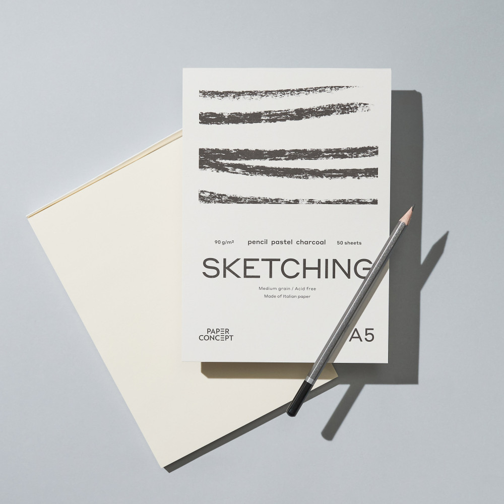 Blok szkicowy Sketching - PaperConcept - medium grain, A3, 90 g, 50 ark.