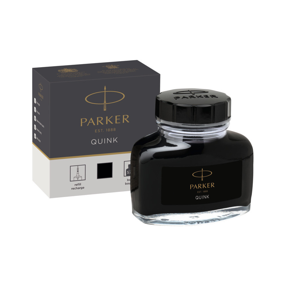 Atrament Quink do piór wiecznych - Parker - czarny, 57 ml