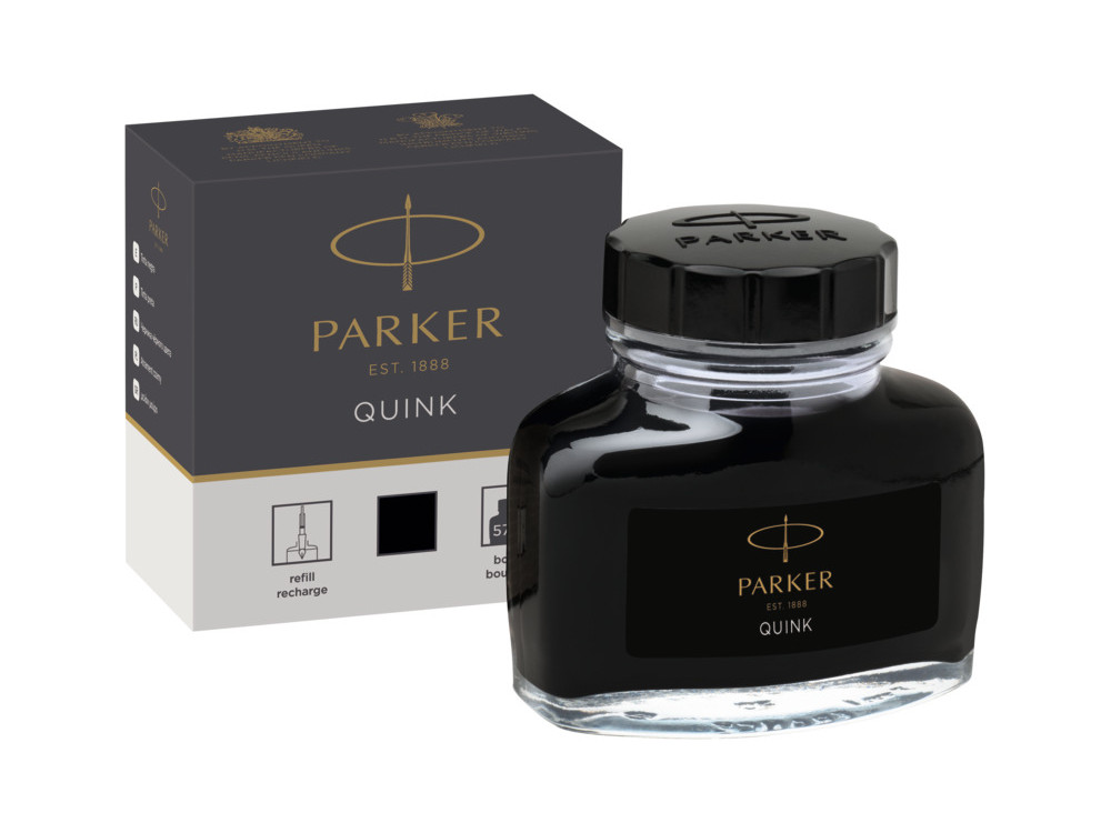 Quink fountain pan ink - Parker - black, 57 ml