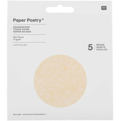 Gift wrapping tissue paper - Paper Poetry - cappuccino, 5 pcs.