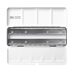 Metal case, pocket box for watercolor half pans - Winsor & Newton - 24 pcs.