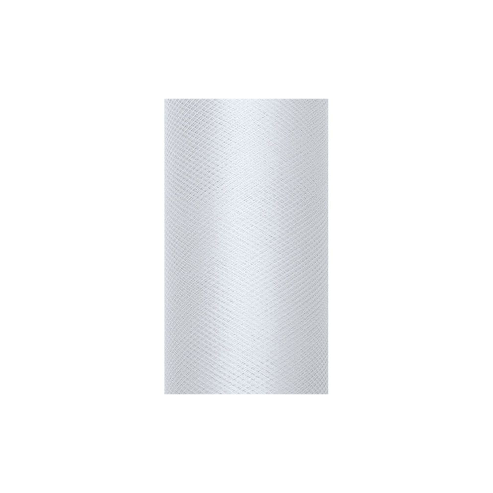 Tiul dekoracyjny 15 cm - jasnoszary, 9 m