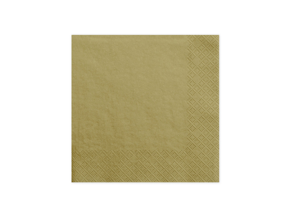 Napkins - gold, 20 pcs.