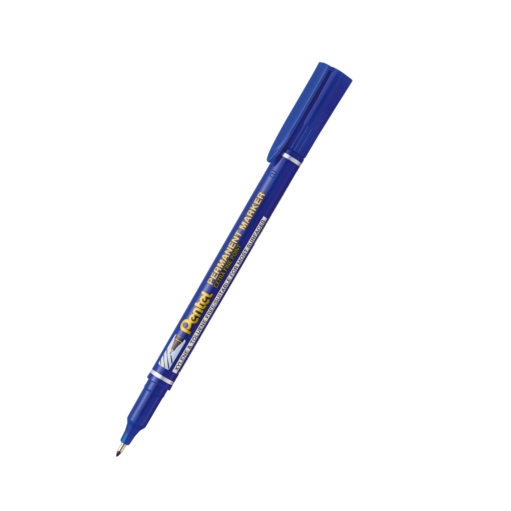 Marker permanentny, wodoodporny - Pentel - niebieski, 0,6 mm