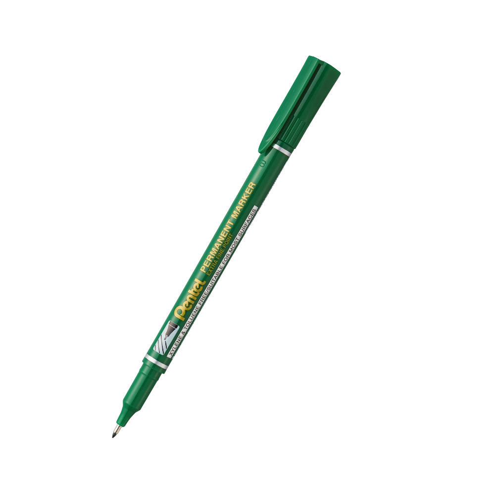 Marker permanentny, wodoodporny - Pentel - zielony, 0,6 mm