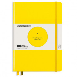 Notebook Bauhaus - Leuchtturm1917 - Lemon, dotted, hard cover, A5