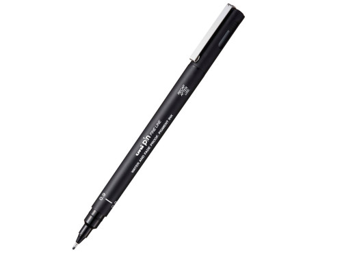 Fineliner Pen Pin 200 - Uni - black, 0,9 mm