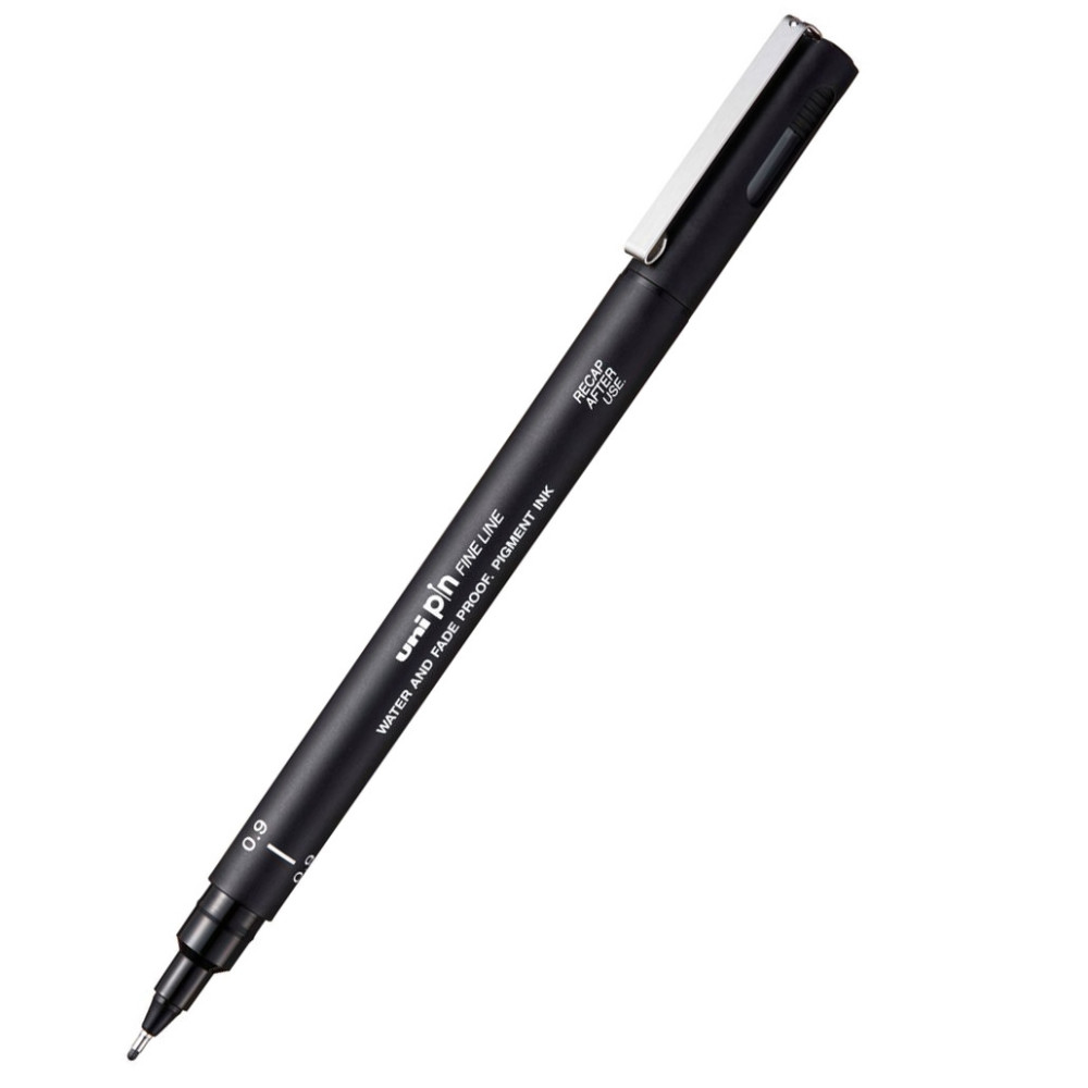 Fineliner Pen Pin 200 - Uni - black, 0,9 mm