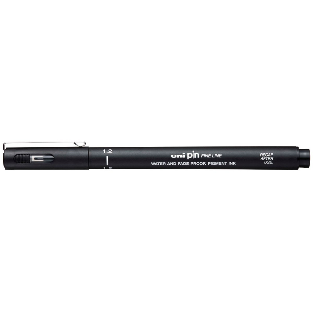 Fineliner Pen Pin 200 - Uni - black, 1,2 mm