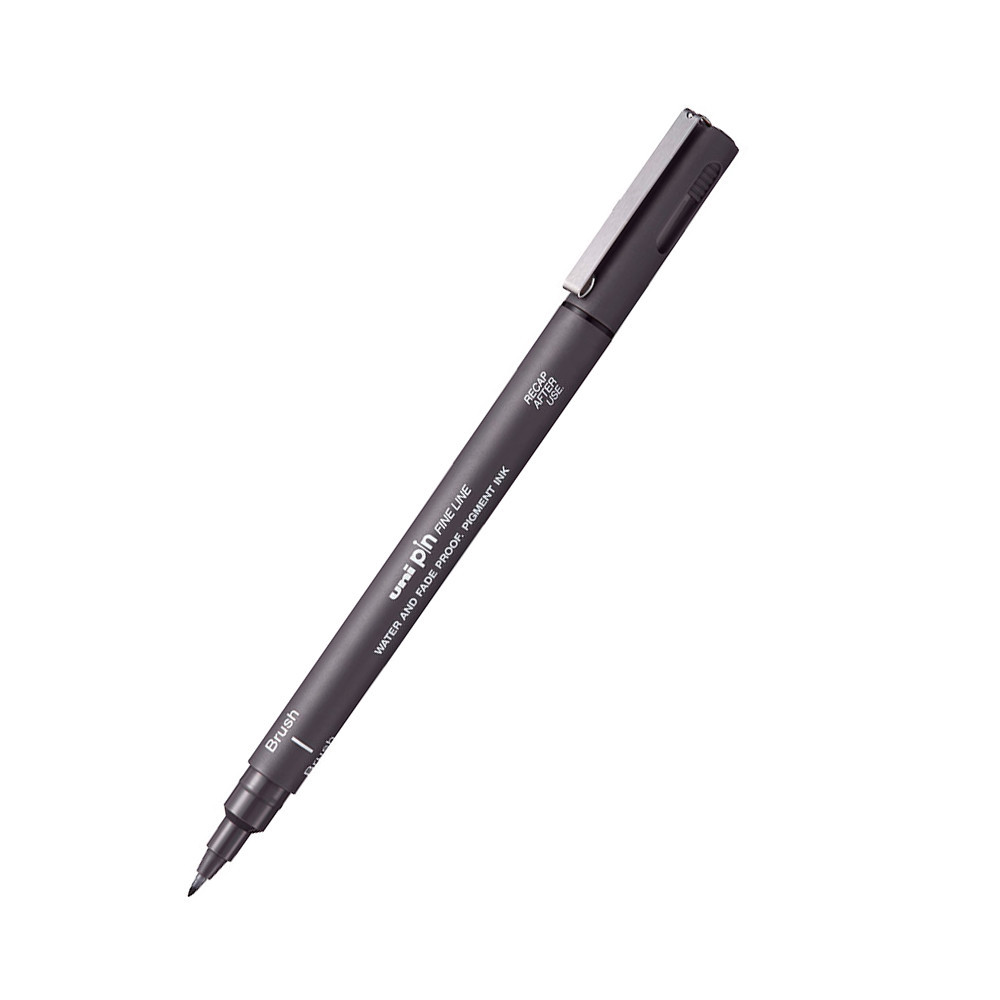 Fineliner Pen Pin Brush 200 - Uni - dark grey