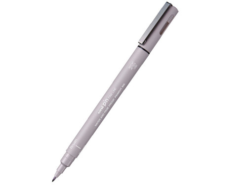 Cienkopis kreślarski z pędzelkiem Pin Brush 200 - Uni - jasnoszary