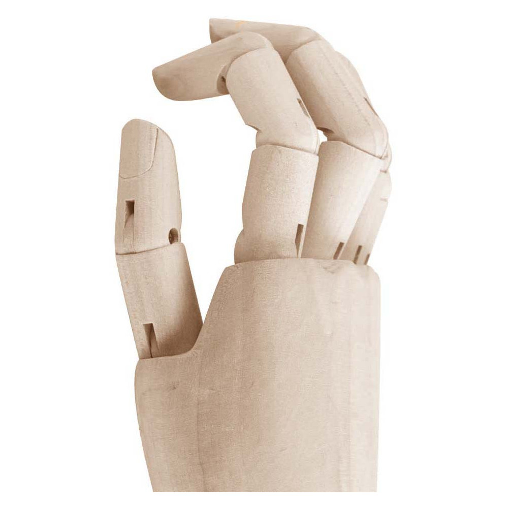 Wooden hand model for drawing lessons - Leniar - right, 20 cm