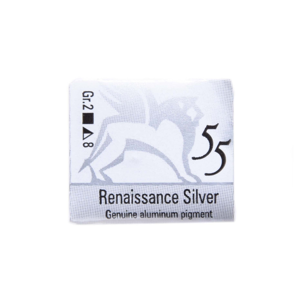 Akwarele w półkostkach - Renesans - 55, Silver, 1,5 ml