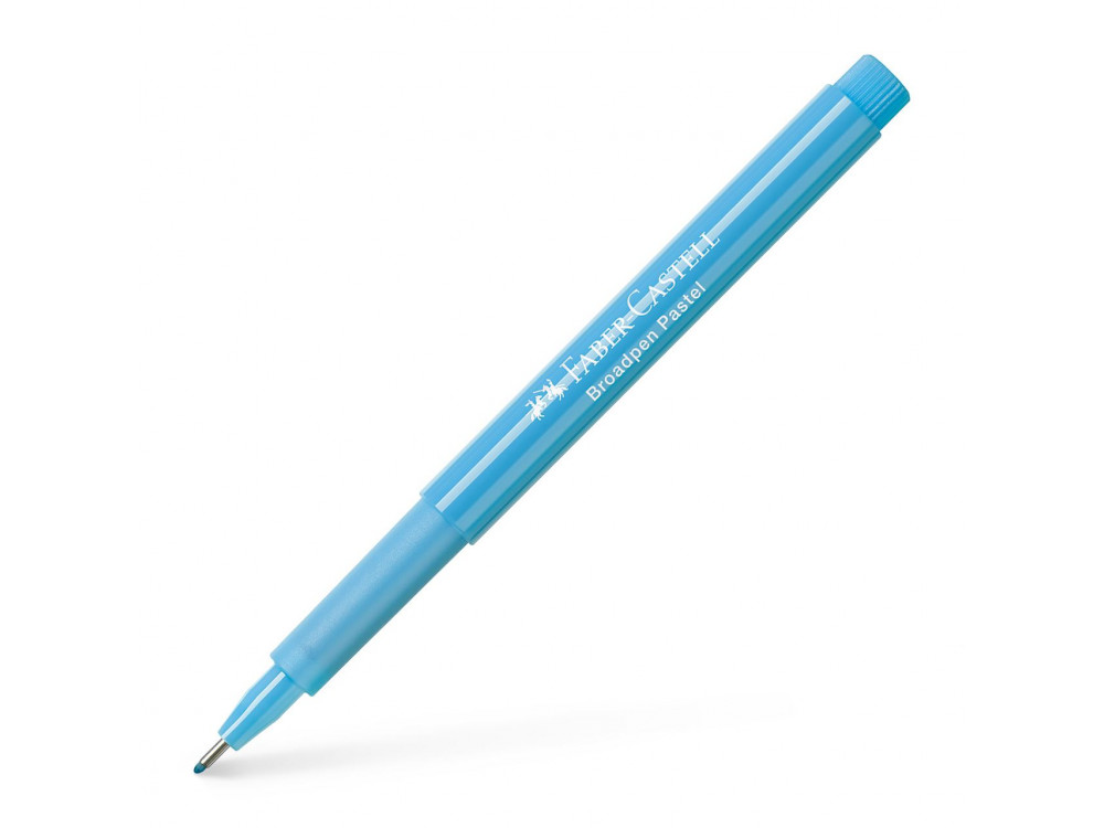 Fibre tip pen Broadpen Pastel - Faber-Castell - blue, 0,8 mm