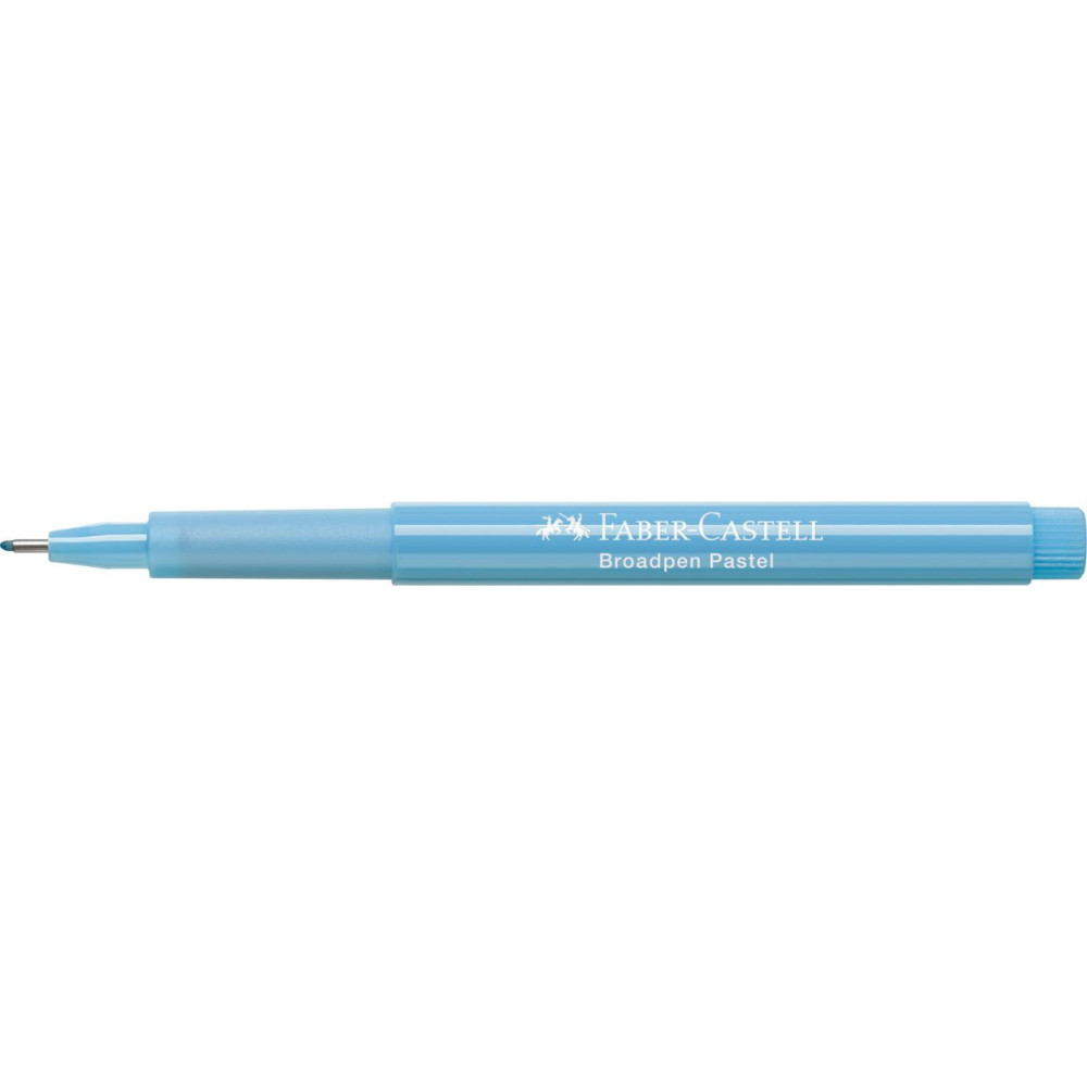 Fibre tip pen Broadpen Pastel - Faber-Castell - blue, 0,8 mm