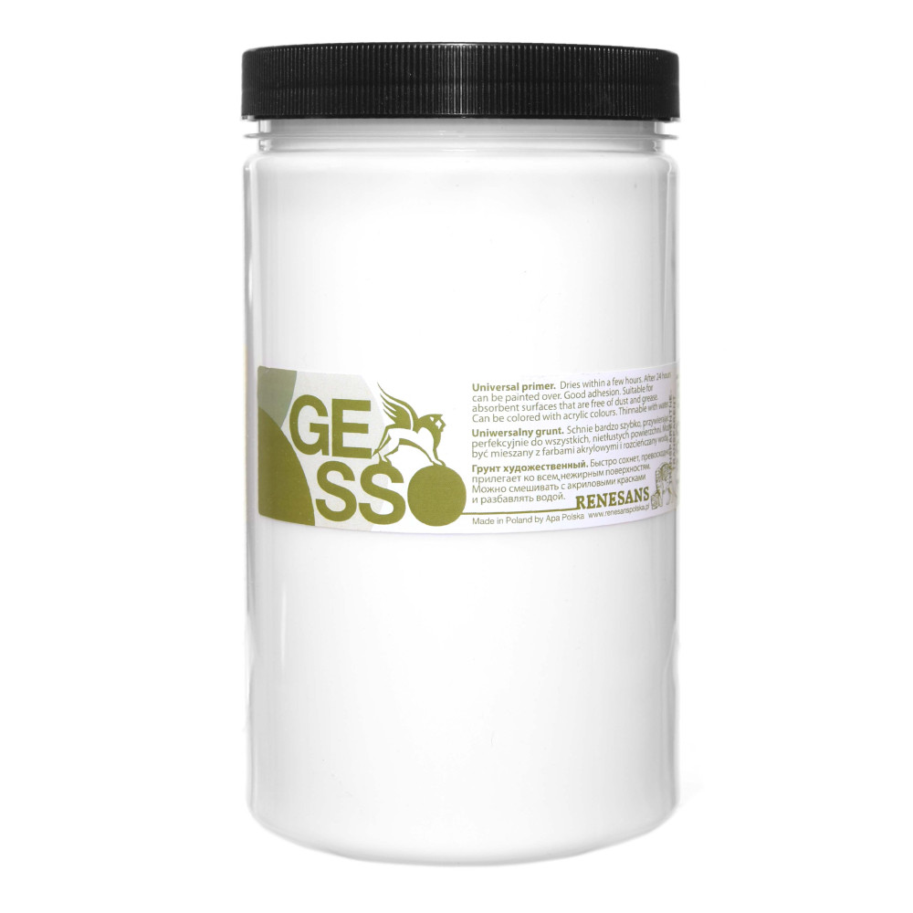 Gesso universal primer for oil and acrylic paints - Renesans - translucent, 1200 ml