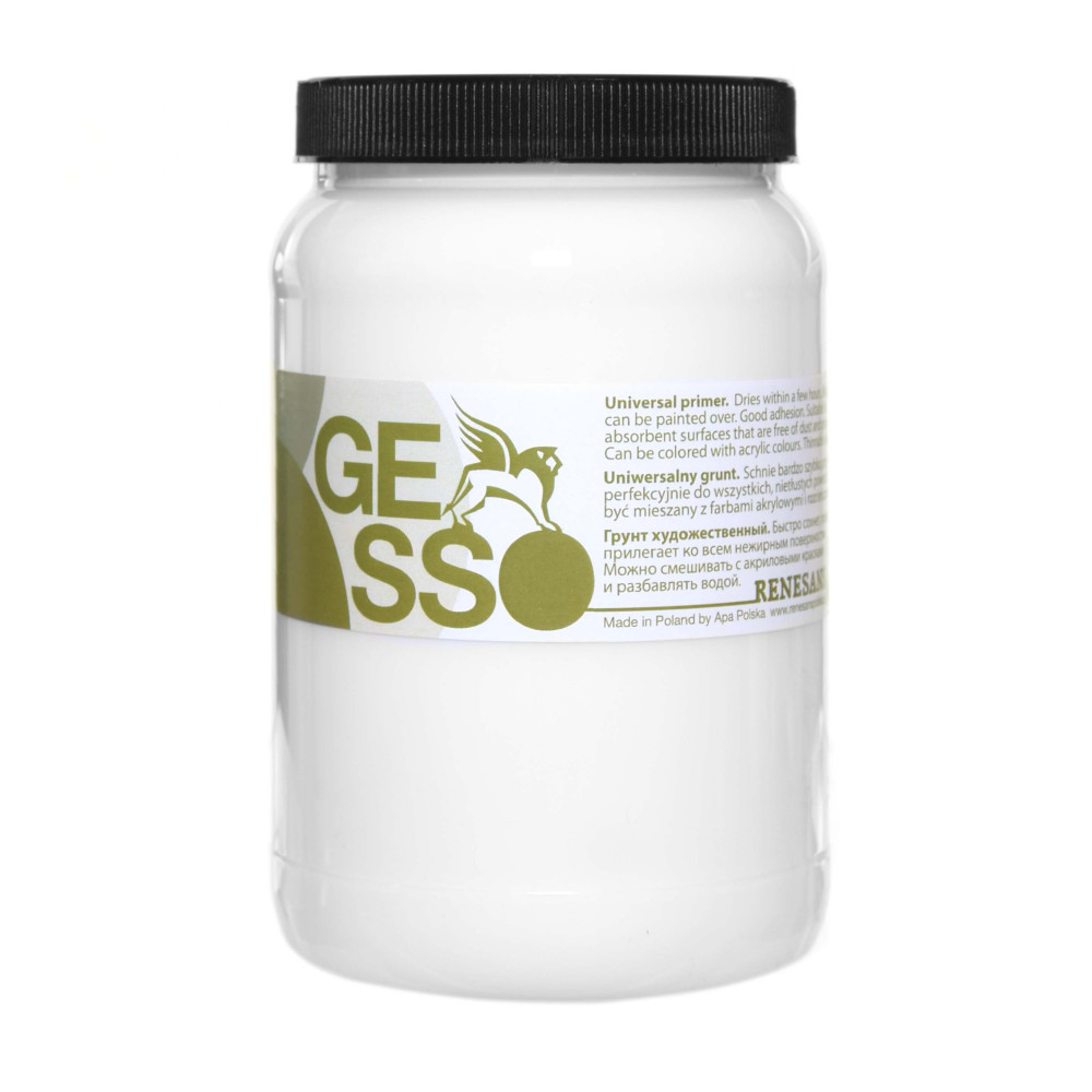 Gesso universal primer for oil and acrylic paints - Renesans - translucent, 500 ml