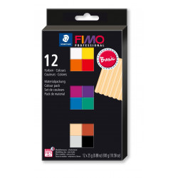 Fimo Professional modelling clay - Staedtler - Basic, 12 colors x 25 g