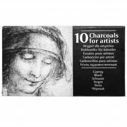 Charcoal for artists - Renesans - black, 10 pcs