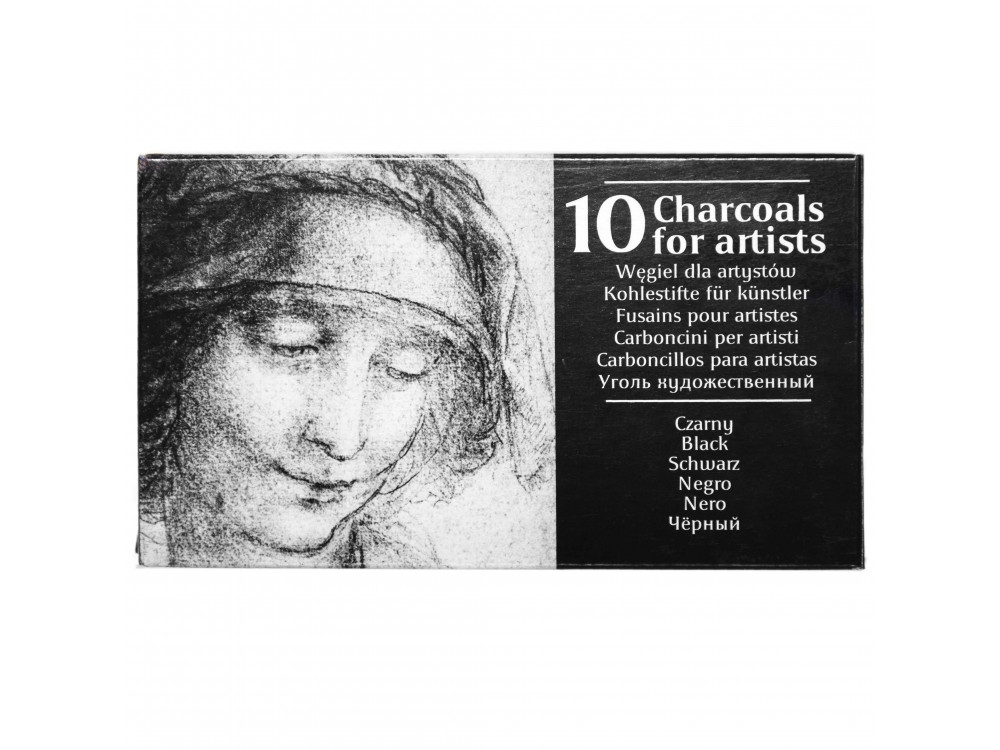 Charcoal for artists - Renesans - black, 10 pcs
