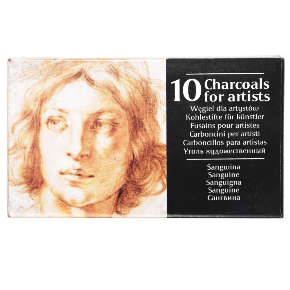 Charcoal for artists - Renesans - sanguine, 10 pcs
