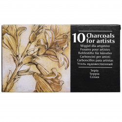 Charcoal for artists - Renesans - sepia, 10 pcs