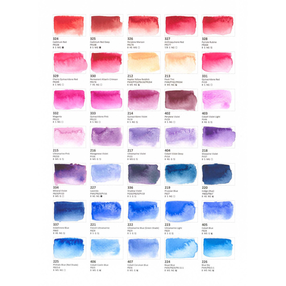 Aquarius watercolor paint - Roman Szmal - 404, Cobalt Violet Deep, pan