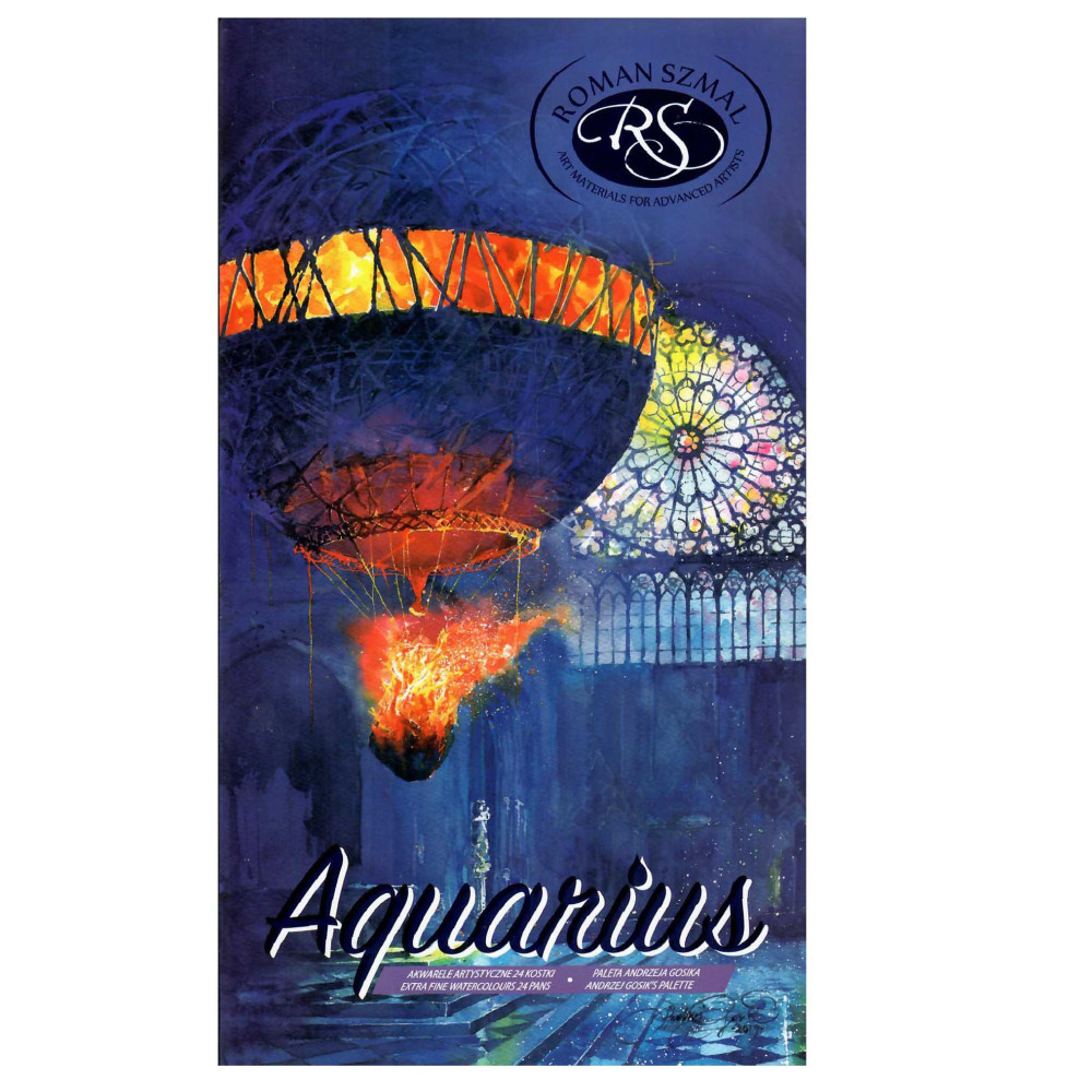 Zestaw akwareli Aquarius w kostkach, Andrzej Gosik - Roman Szmal - 24 kolory