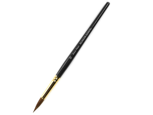 Round, mixed bristles, Black Pearl series brush - Roman Szmal - no. 10