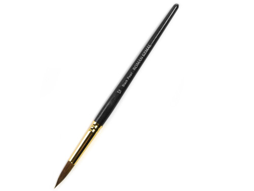 Round, mixed bristles, Black Pearl series brush - Roman Szmal - no. 12