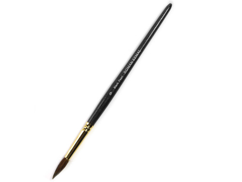 Round, mixed bristles, Black Pearl series brush - Roman Szmal - no. 9