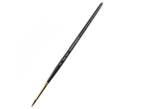 Round, mixed bristles, Black Pearl series brush - Roman Szmal - no. 2